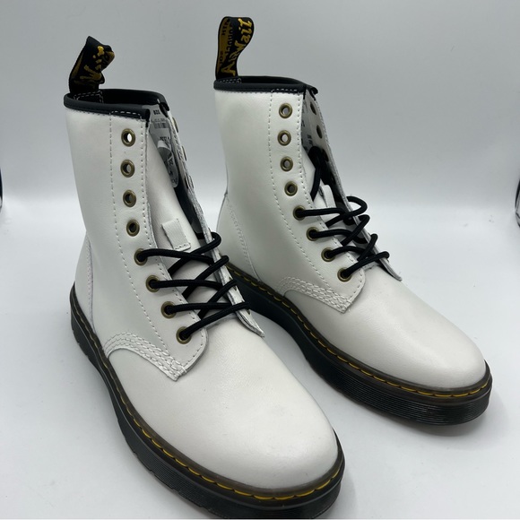 Dr. Martens Shoes Nwt Dr Martens Zavala Combat Boots In White Poshmark